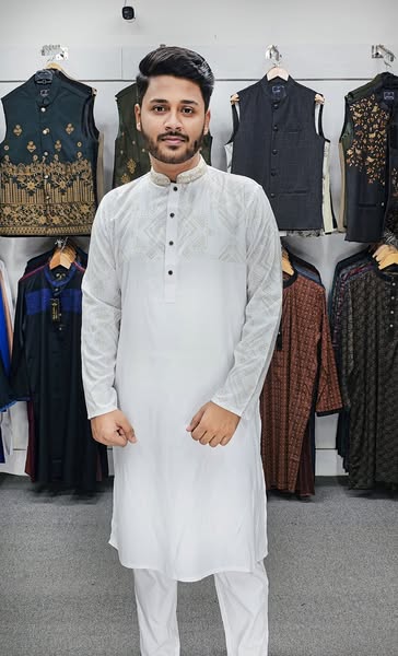 Embroidery+Print Combination Punjabi-3